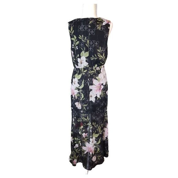 Guess V-neck Sleeveless Floral Chiffon Maxi Size Medium - Picture 4 of 9